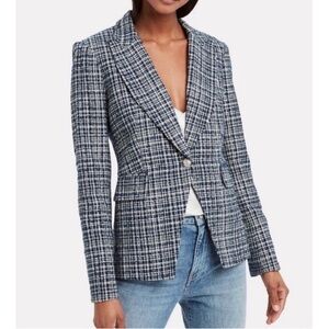 Veronica Beard Ada Cutaway Tweed Blazer Dickey Jacket